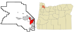 Washington County Oregon Incorporated and Unincorporated areas Beaverton Highlighted